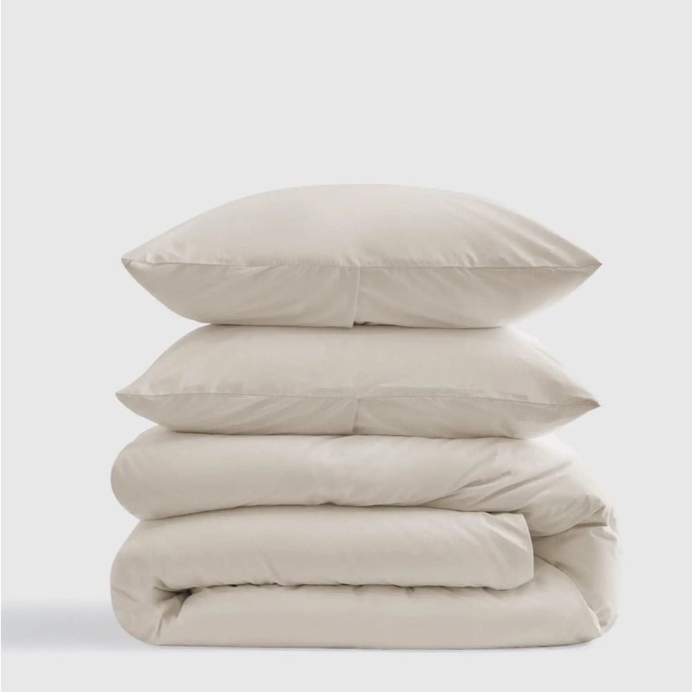 NWOT Quince European Organic Cotton Duvet Set (Ivory)